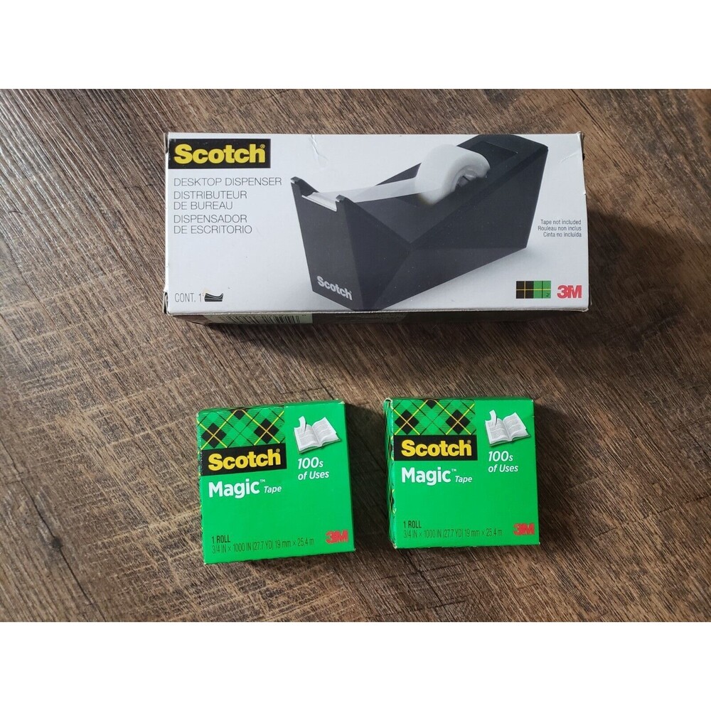 Scotch C17-MB Tape Dispenser + 2 New Tape Rolls
